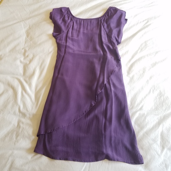 EUC - Lilac Silk Layered Dress - Picture 6 of 7